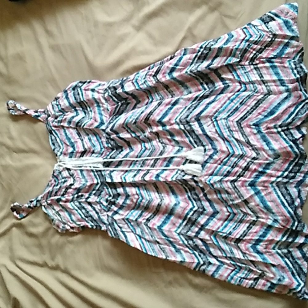 Striped sweetheart mini dress